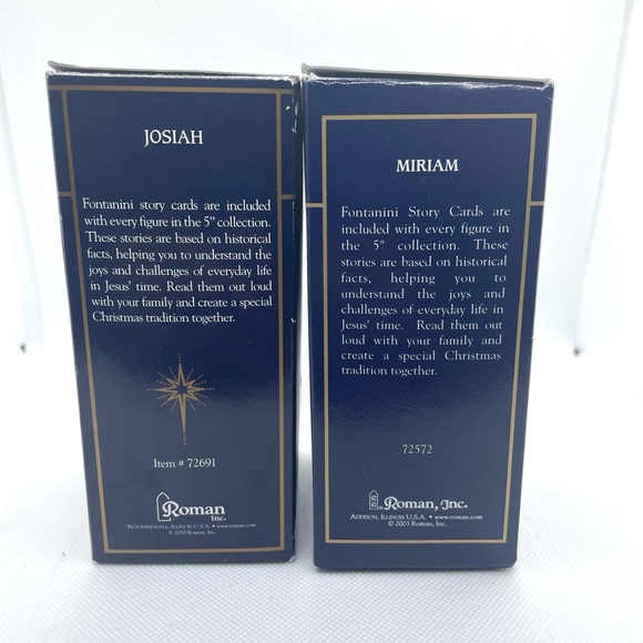 Set of 2 Fontanini Nativity Characters. 4-5" New in box. Miriam & Josiah. - Picture 2 of 6